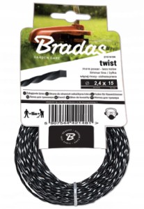 Żyłka tnąca do podkaszarek TWIST 2,4mm x 15m ostra i wytrzymała
