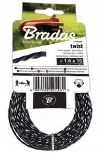 Żyłka tnąca do podkaszarek TWIST 1,6mm x 15m ostra i wytrzymała