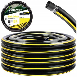 WĄŻ OGRODOWY 5/8" / 16mm 3 WARSTWY MOCNY 50m WYTRZYMAŁY CZARNY BRADAS PCV