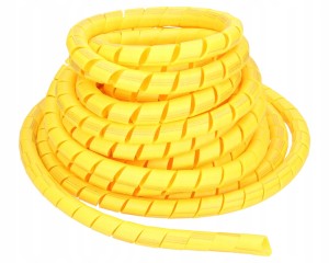 Maskownica Kabli Przewodów Spirala 8-18mm Osłona Organizer NA METRY Żółta