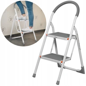 Drabina składana stalowa 2-stopnie do 150kg Dom Warsztat Biuro DIY BRADAS