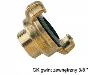 Złącze kłowe GEKA gwint ZEWNĘTRZNY 3/8'' Mosiądz